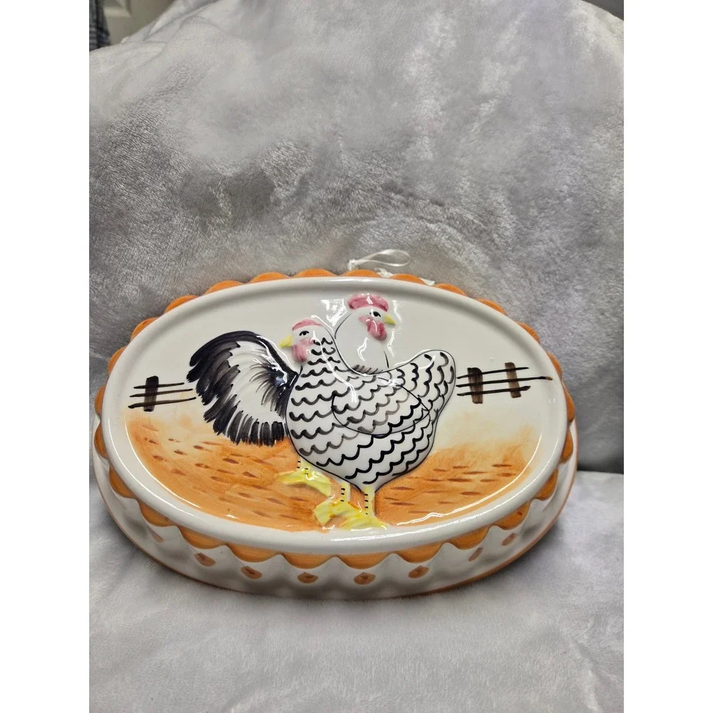 Vintage Gailstyn-Sutton Towle Ceramic Chicken Jelly Mold Wall Hanging Farmhouse